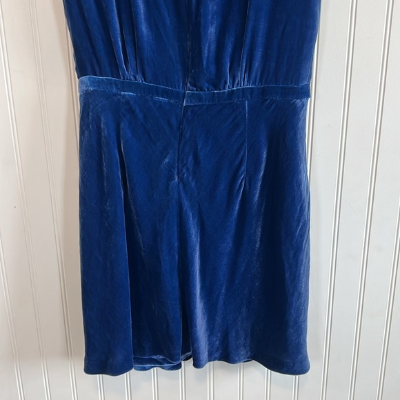 Magaschoni Blue Velvet Mini Dress size 10 NWT - Picture 8 of 12